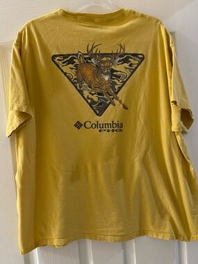 Men’s Columbia Golden Yellow PHG Deer Buck Logo T-shirt XXL